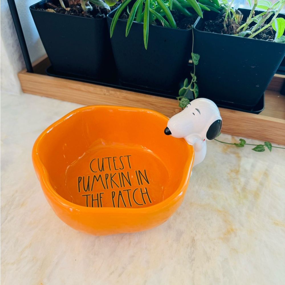 Peanuts x Rae Dunn - Snoopy Fall - Cutest Pumpkin candy / snack bowl